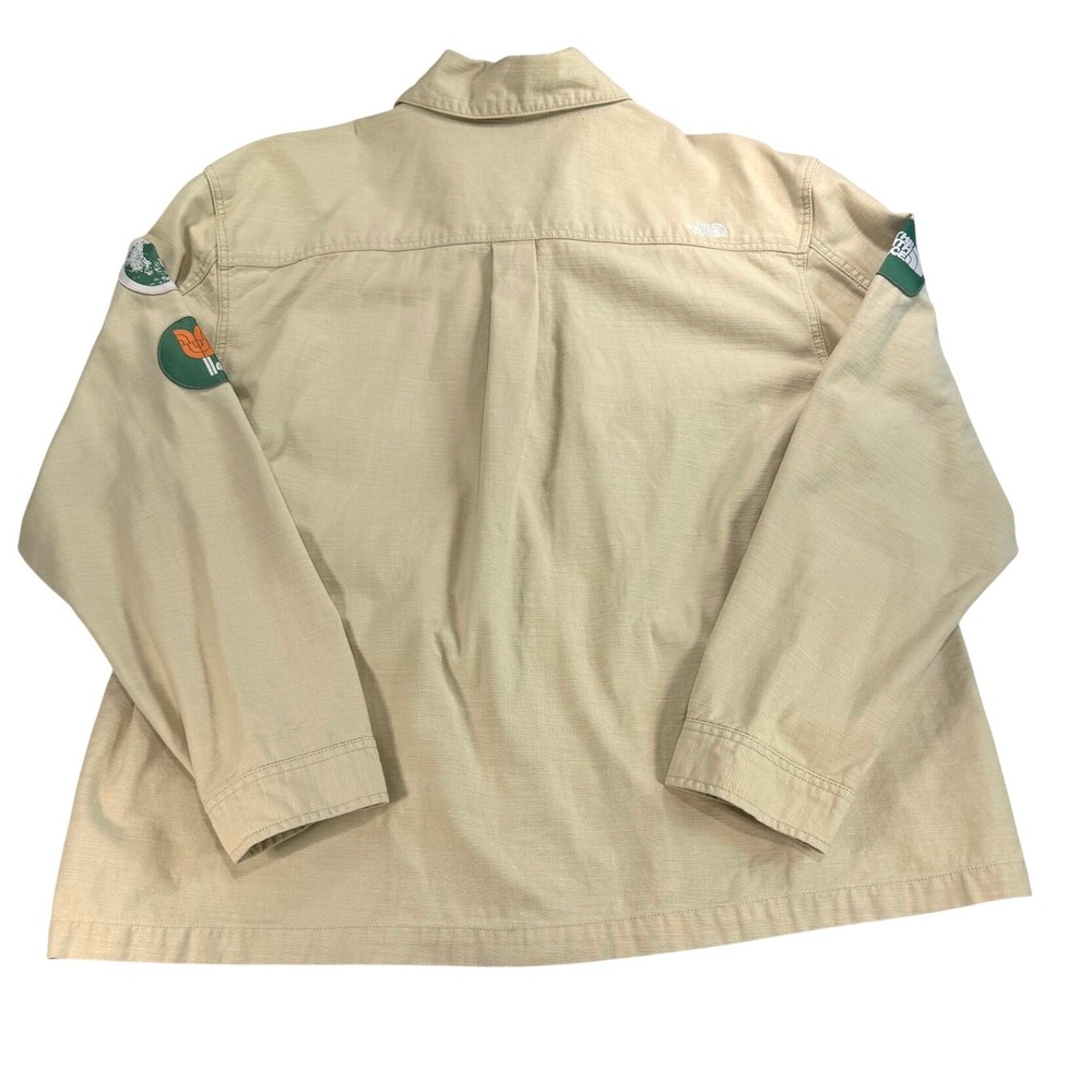The North Face Utility Canvas Overshirt Shacket NF0A7ZYN Tan Mens XXL Cotton - Picture 2 of 16